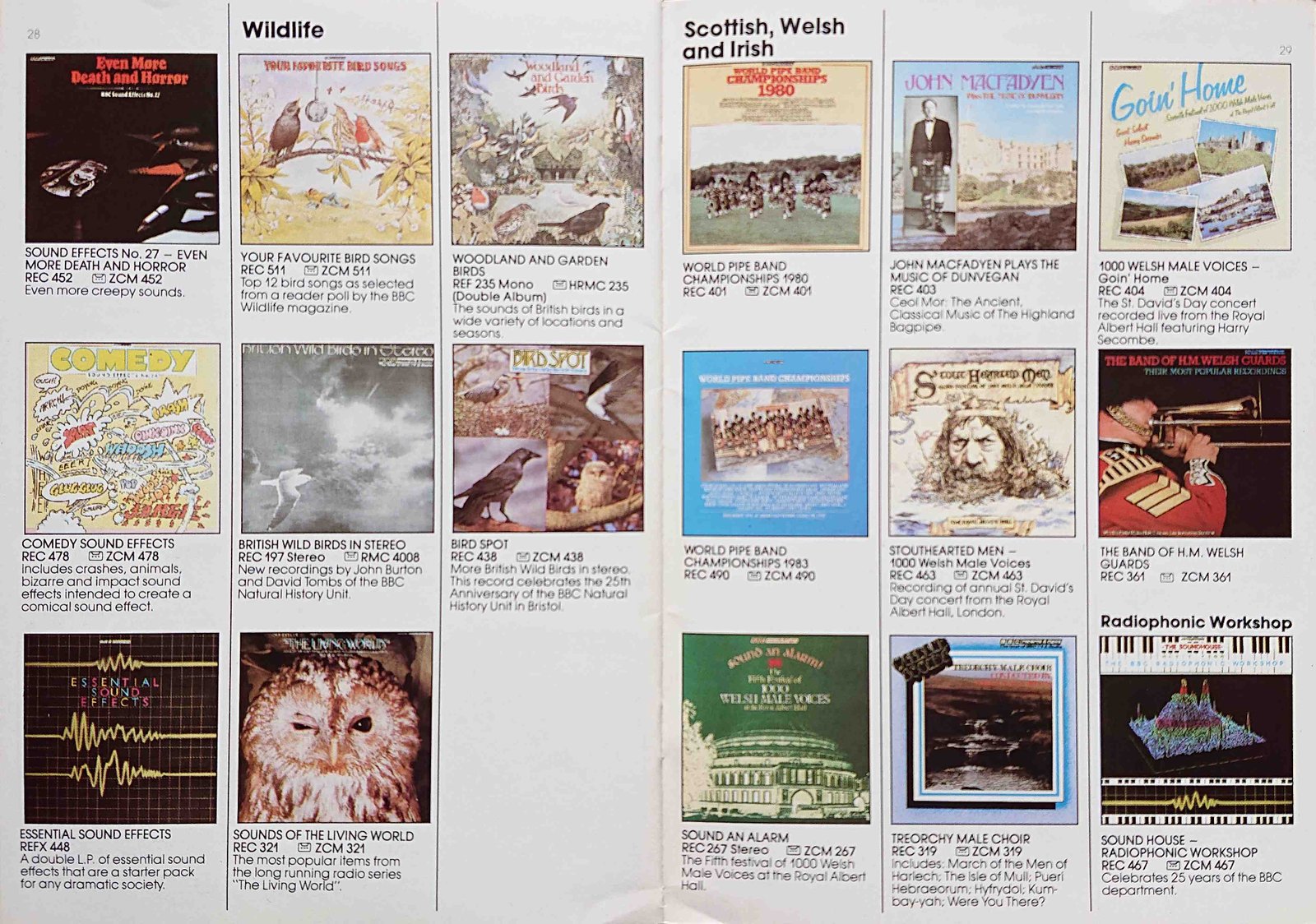 Other pages of catalogue BBC Records catalogue 1984